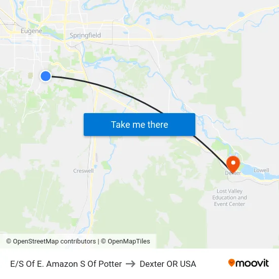 E/S Of E. Amazon S Of Potter to Dexter OR USA map