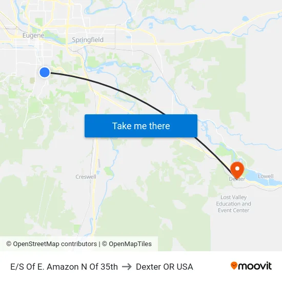 E/S Of E. Amazon N Of 35th to Dexter OR USA map