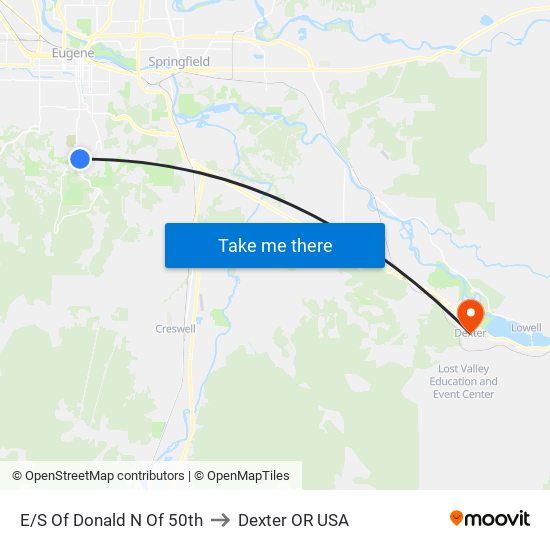 E/S Of Donald N Of 50th to Dexter OR USA map