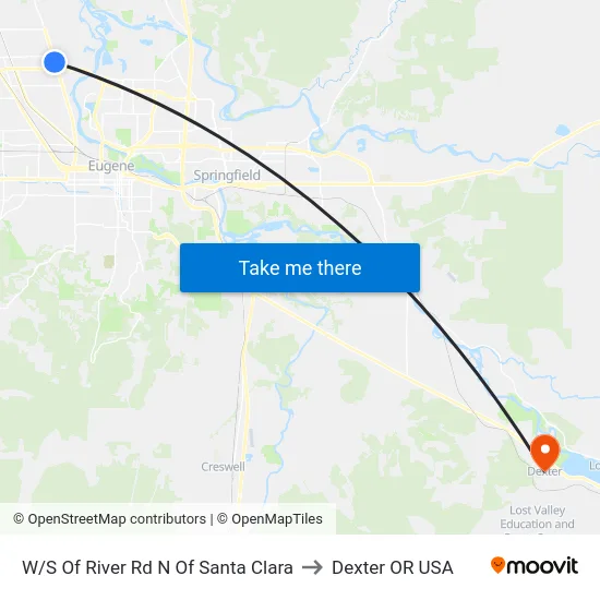W/S Of River Rd N Of Santa Clara to Dexter OR USA map