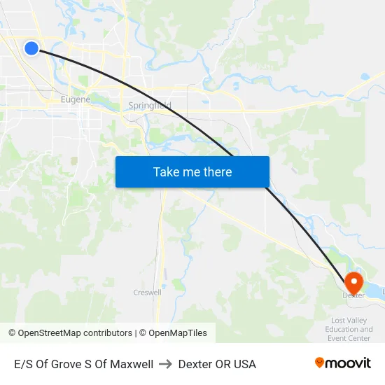 E/S Of Grove S Of Maxwell to Dexter OR USA map