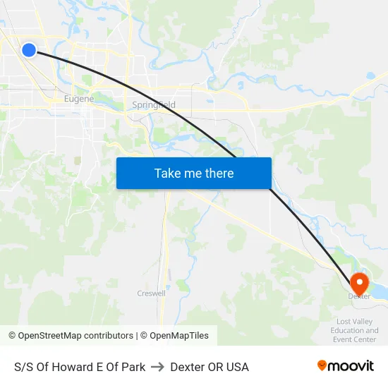 S/S Of Howard E Of Park to Dexter OR USA map