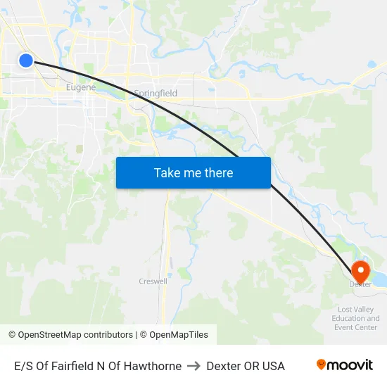 E/S Of Fairfield N Of Hawthorne to Dexter OR USA map