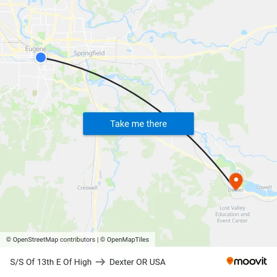 S/S Of 13th E Of High to Dexter OR USA map