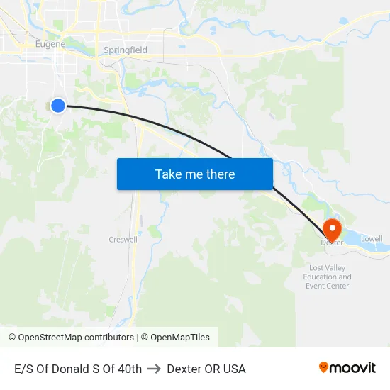E/S Of Donald S Of 40th to Dexter OR USA map