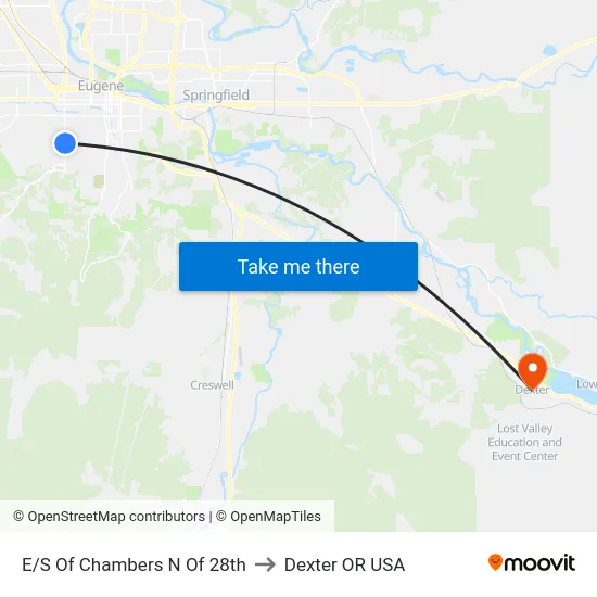 E/S Of Chambers N Of 28th to Dexter OR USA map