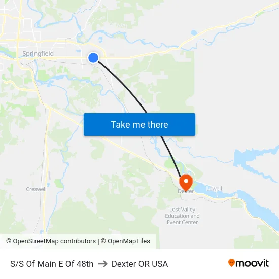 S/S Of Main E Of 48th to Dexter OR USA map