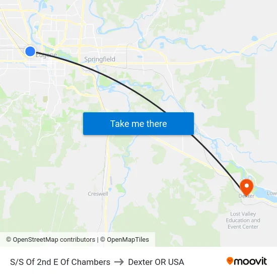 S/S Of 2nd E Of Chambers to Dexter OR USA map