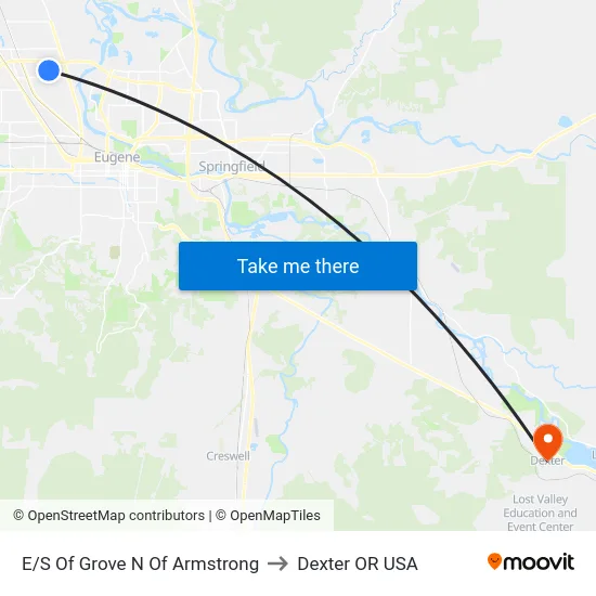E/S Of Grove N Of Armstrong to Dexter OR USA map