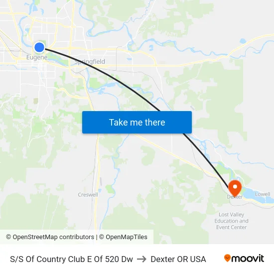 S/S Of Country Club E Of 520 Dw to Dexter OR USA map