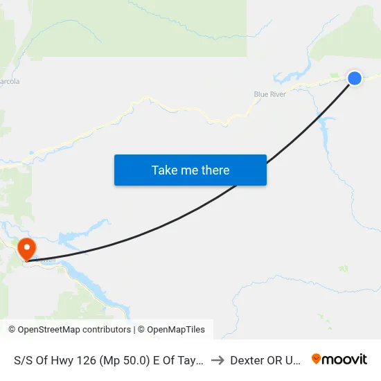 S/S Of Hwy 126 (Mp 50.0) E Of Taylor to Dexter OR USA map