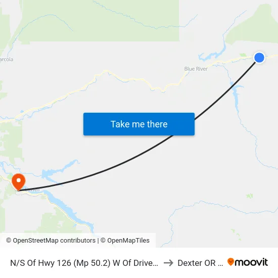 N/S Of Hwy 126 (Mp 50.2) W Of Driveway 56311 to Dexter OR USA map
