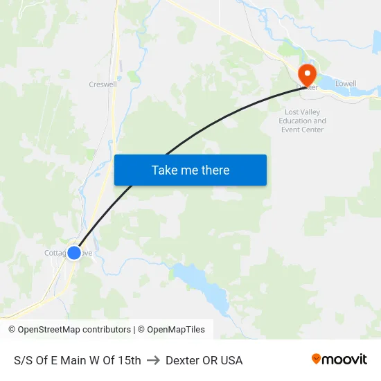 S/S Of E Main W Of 15th to Dexter OR USA map