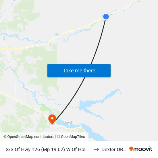 S/S Of Hwy 126 (Mp 19.02) W Of Holden Creek Ln to Dexter OR USA map