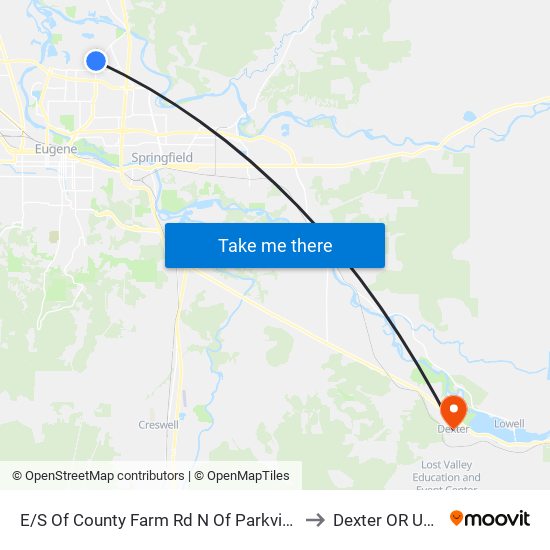 E/S Of County Farm Rd N Of Parkview to Dexter OR USA map