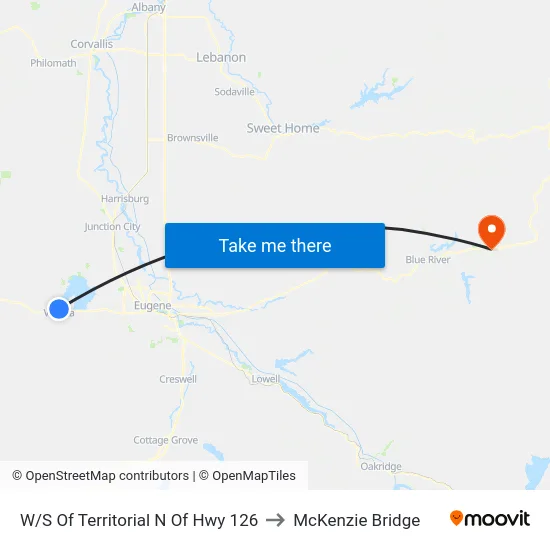 W/S Of Territorial N Of Hwy 126 to McKenzie Bridge map