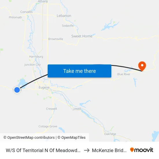 W/S Of Territorial N Of Meadowdale to McKenzie Bridge map