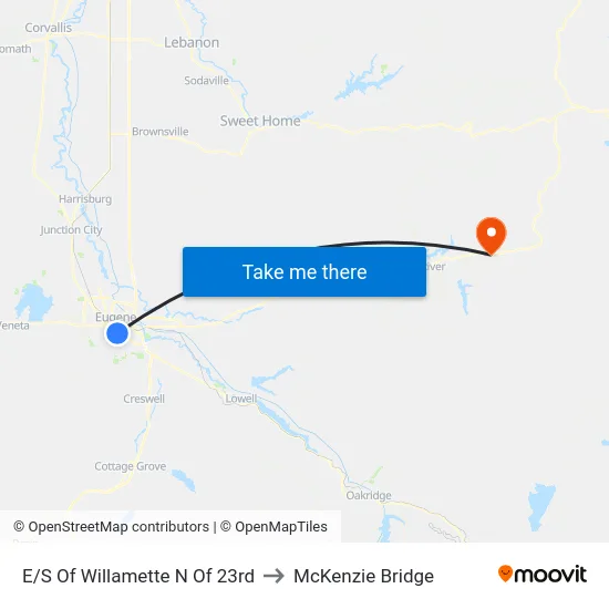E/S Of Willamette N Of 23rd to McKenzie Bridge map