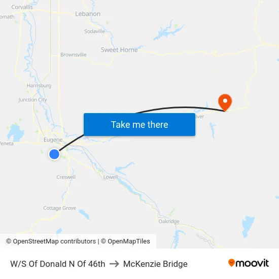 W/S Of Donald N Of 46th to McKenzie Bridge map