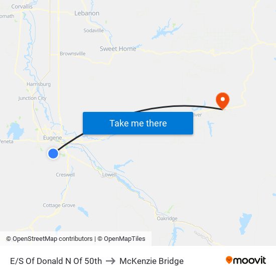 E/S Of Donald N Of 50th to McKenzie Bridge map
