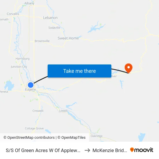 S/S Of Green Acres W Of Applewood to McKenzie Bridge map