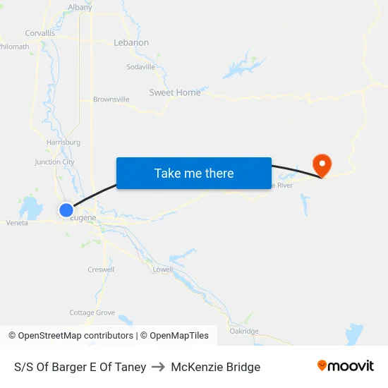 S/S Of Barger E Of Taney to McKenzie Bridge map