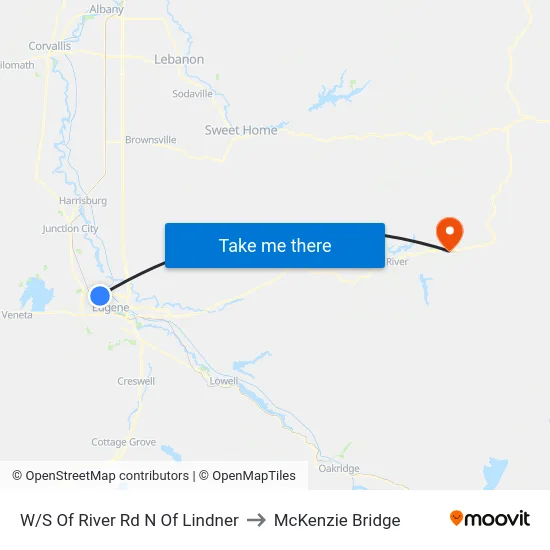 W/S Of River Rd N Of Lindner to McKenzie Bridge map