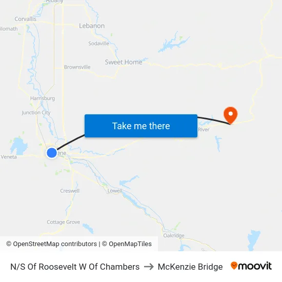 N/S Of Roosevelt W Of Chambers to McKenzie Bridge map