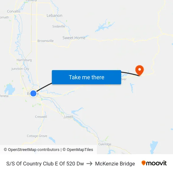 S/S Of Country Club E Of 520 Dw to McKenzie Bridge map