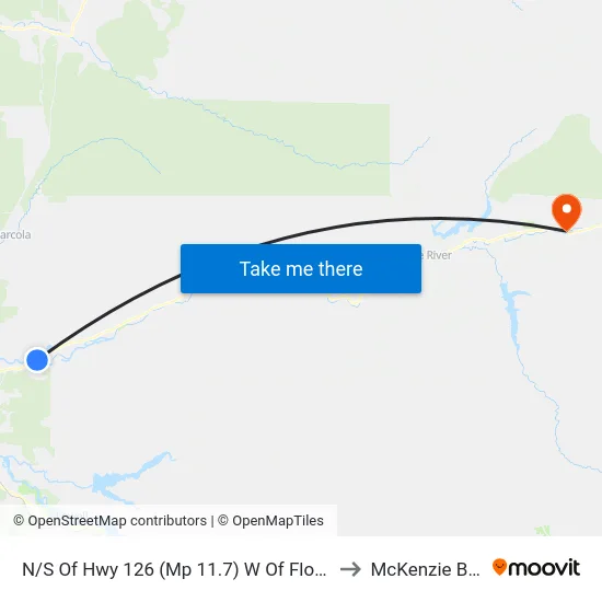 N/S Of Hwy 126 (Mp 11.7) W Of Flowerdale Dr to McKenzie Bridge map