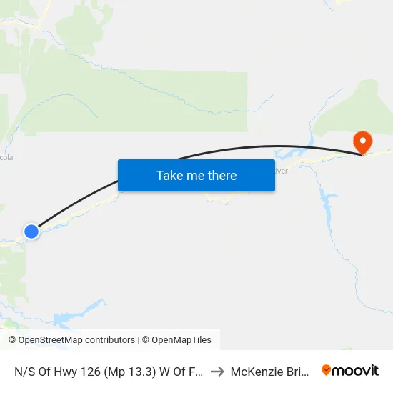 N/S Of Hwy 126 (Mp 13.3) W Of Fallin to McKenzie Bridge map