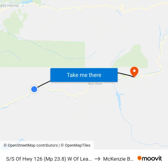 S/S Of Hwy 126 (Mp 23.8) W Of Leaburg Dam to McKenzie Bridge map