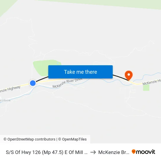 S/S Of Hwy 126 (Mp 47.5) E Of Mill Creek Rd to McKenzie Bridge map