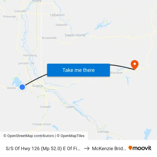 S/S Of Hwy 126 (Mp 52.0) E Of Fisher to McKenzie Bridge map