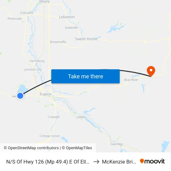 N/S Of Hwy 126 (Mp 49.4) E Of Ellmaker to McKenzie Bridge map