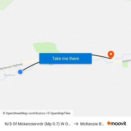 N/S Of Mckenziervrdr (Mp 0.7) W Of Kingrdbr to McKenzie Bridge map