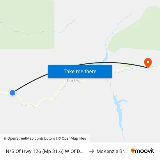 N/S Of Hwy 126 (Mp 31.6) W Of Dw 47955 to McKenzie Bridge map