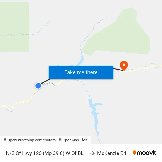 N/S Of Hwy 126 (Mp 39.6) W Of Bluervrdr to McKenzie Bridge map