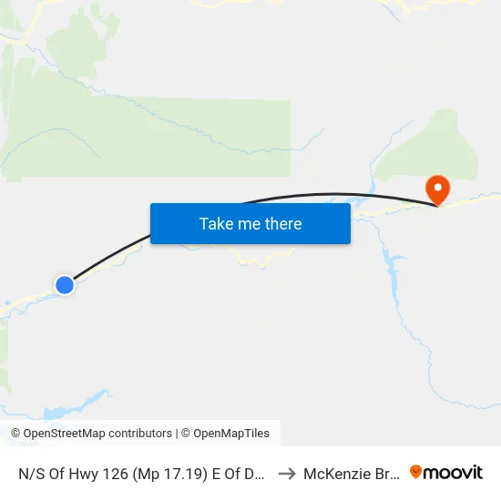 N/S Of Hwy 126 (Mp 17.19) E Of Dw 41567 to McKenzie Bridge map