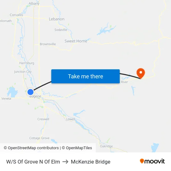 W/S Of Grove N Of Elm to McKenzie Bridge map