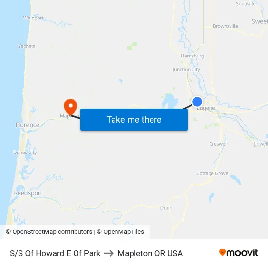 S/S Of Howard E Of Park to Mapleton OR USA map