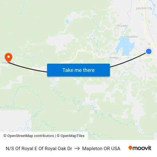 N/S Of Royal E Of Royal Oak Dr to Mapleton OR USA map