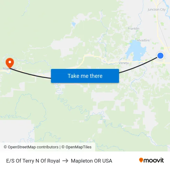 E/S Of Terry N Of Royal to Mapleton OR USA map
