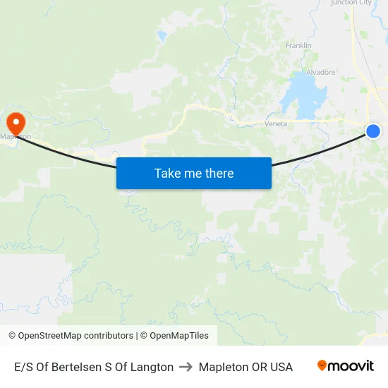 E/S Of Bertelsen S Of Langton to Mapleton OR USA map