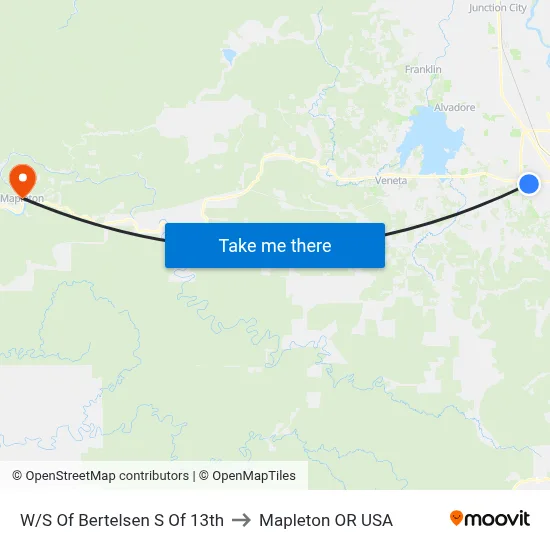 W/S Of Bertelsen S Of 13th to Mapleton OR USA map