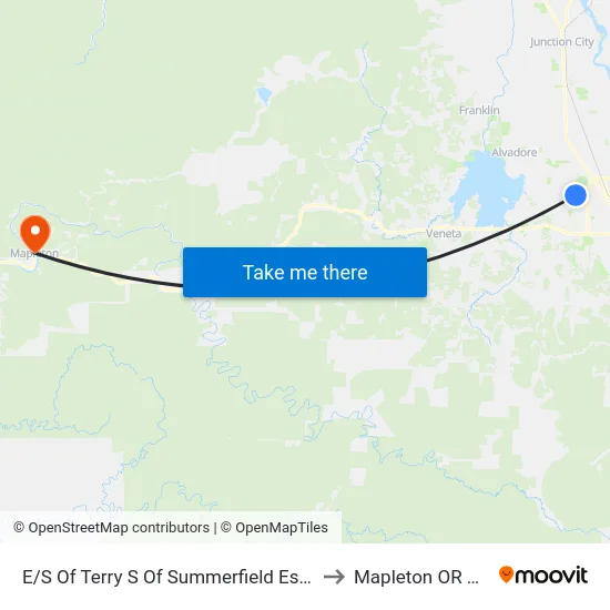 E/S Of Terry S Of Summerfield Estates to Mapleton OR USA map