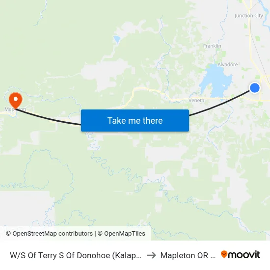 W/S Of Terry S Of Donohoe (Kalapuya Hs) to Mapleton OR USA map