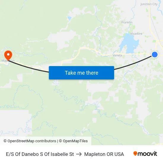 E/S Of Danebo S Of Isabelle St to Mapleton OR USA map