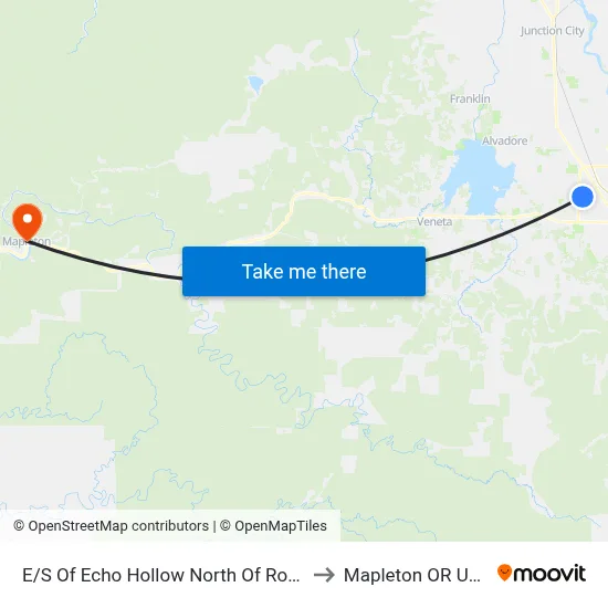 E/S Of Echo Hollow North Of Royal to Mapleton OR USA map