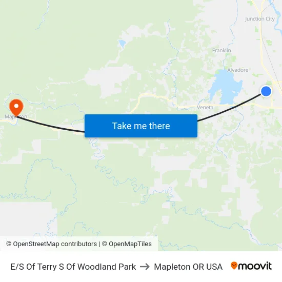 E/S Of Terry S Of Woodland Park to Mapleton OR USA map